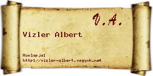 Vizler Albert névjegykártya